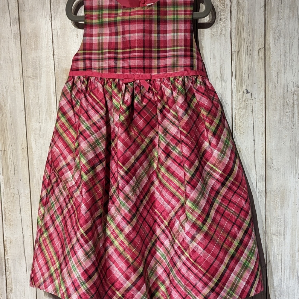 Gymboree toddlers size 4t pretty colorful plaid knee length dress.